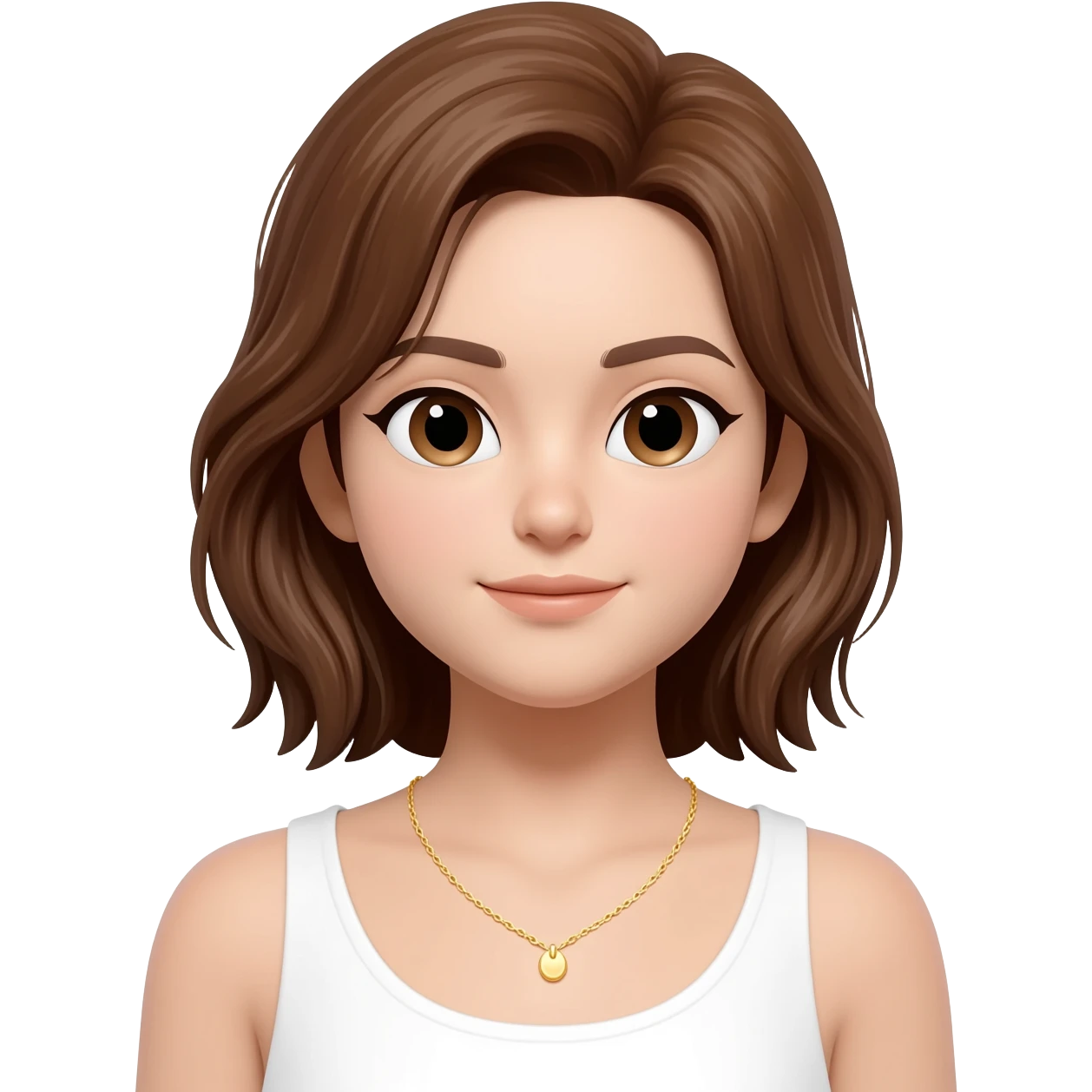 with a necklace emoji