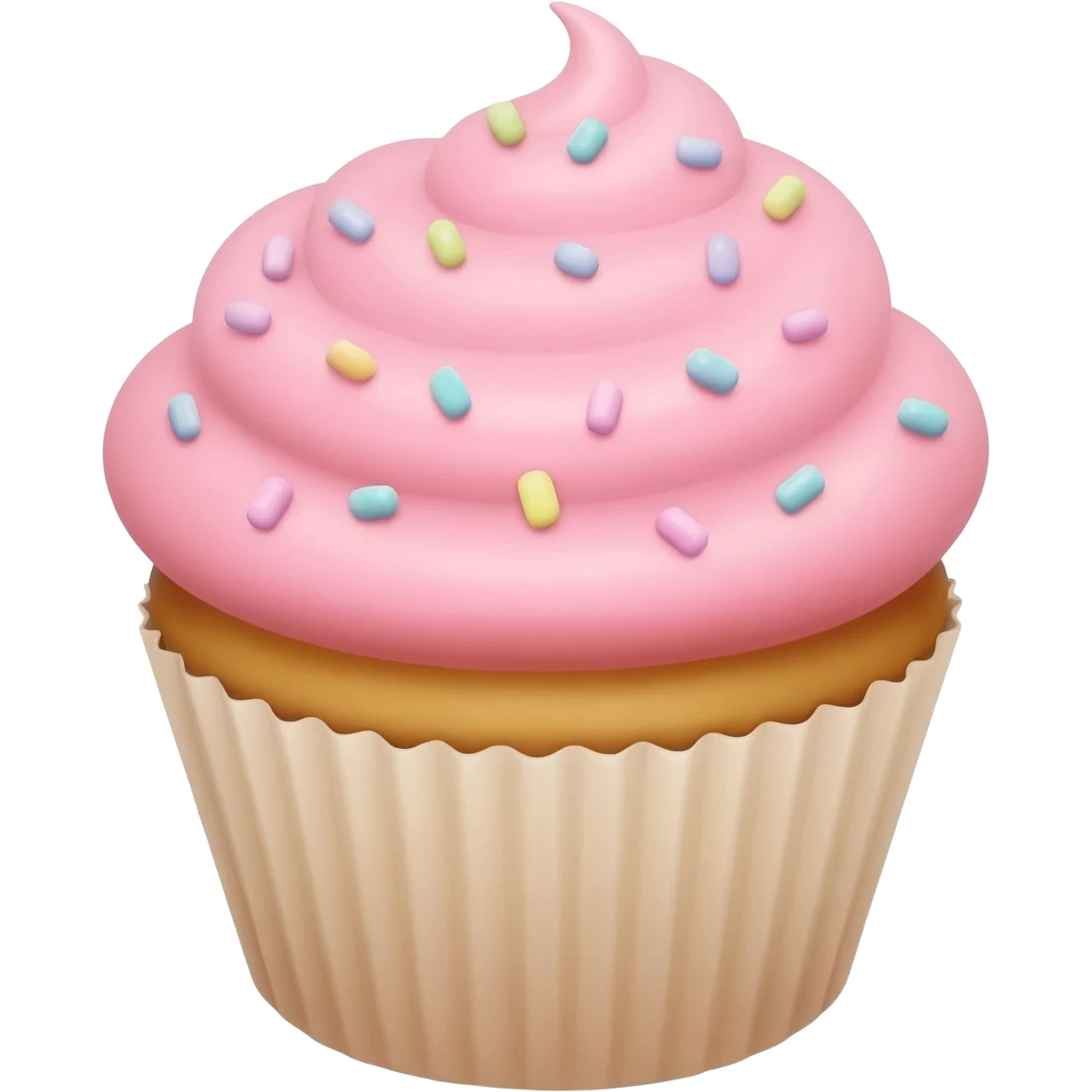 Cupcake with pink icing emoji