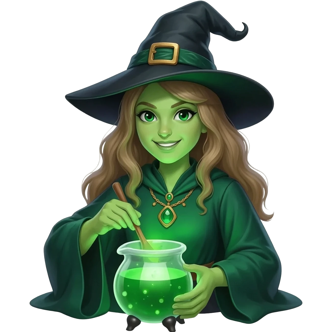 green witch cooking potion emoji