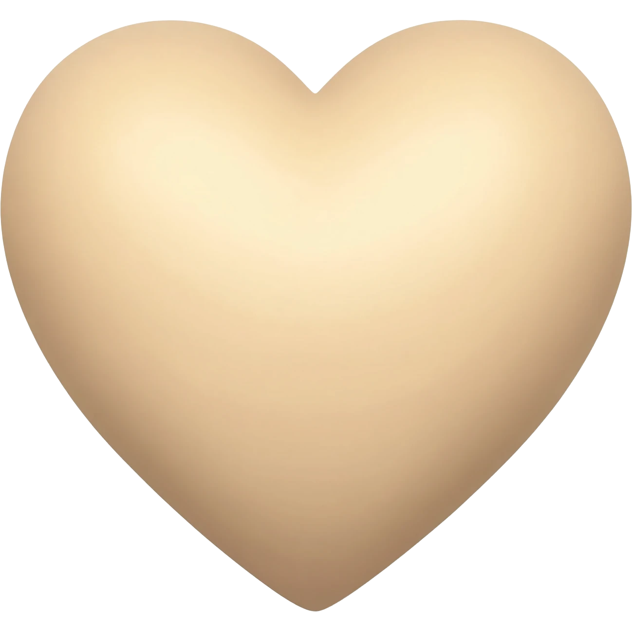 Cream heart emoji emoji