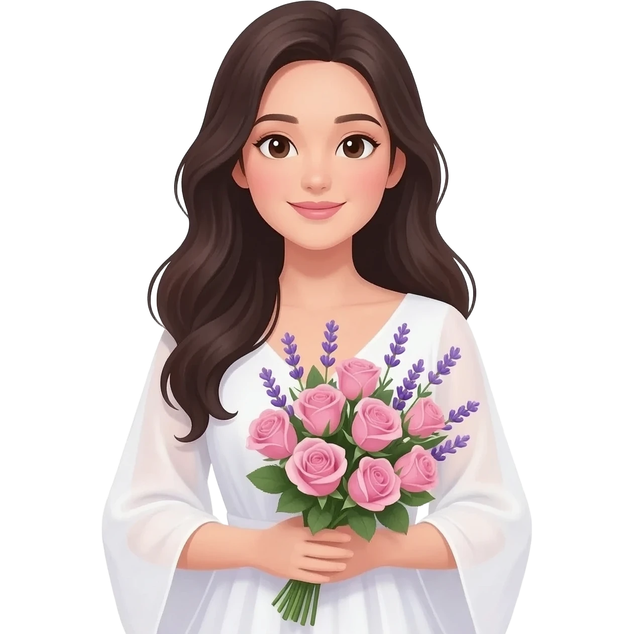 Woman and flawers emoji