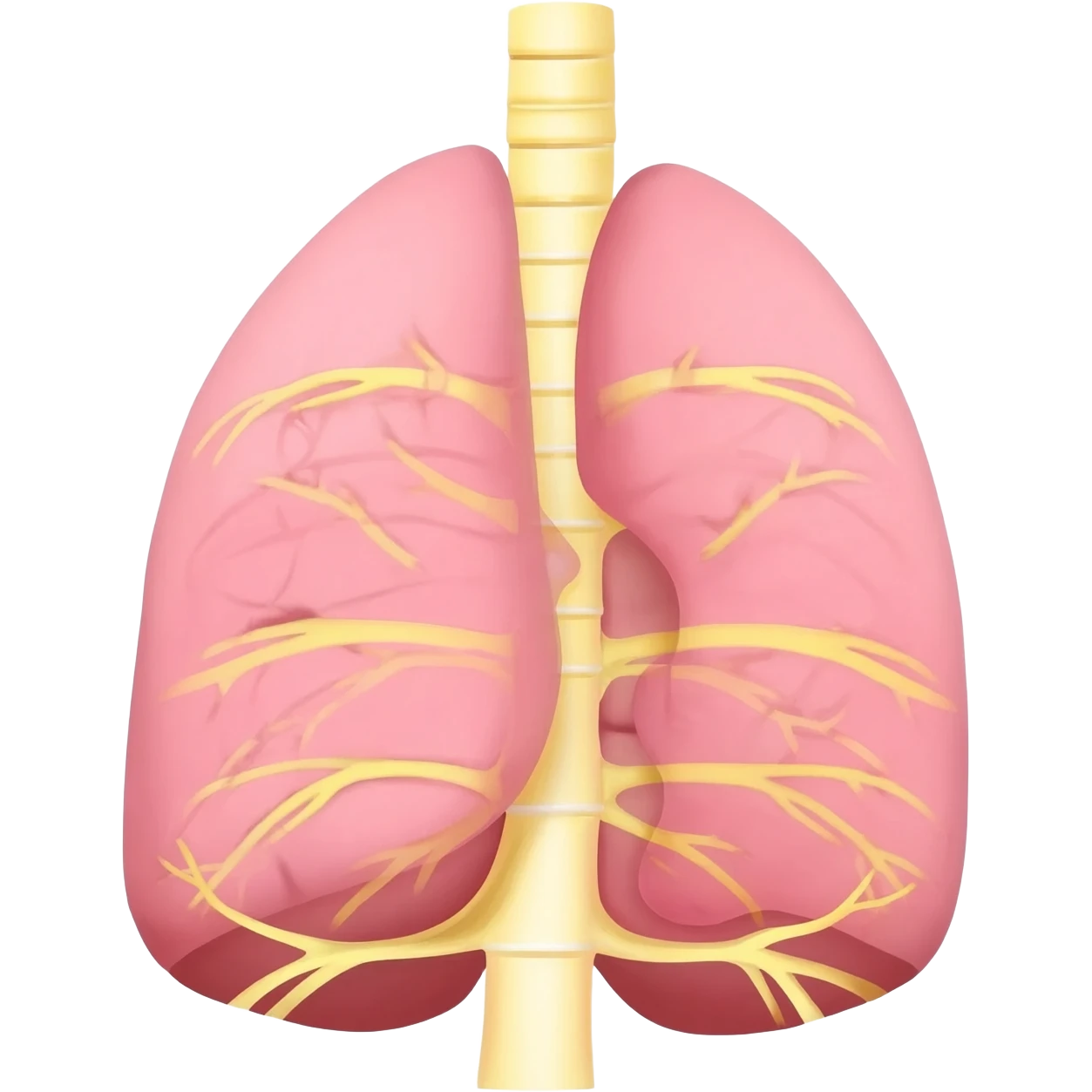 Nervous system on a human realistic calming emoji