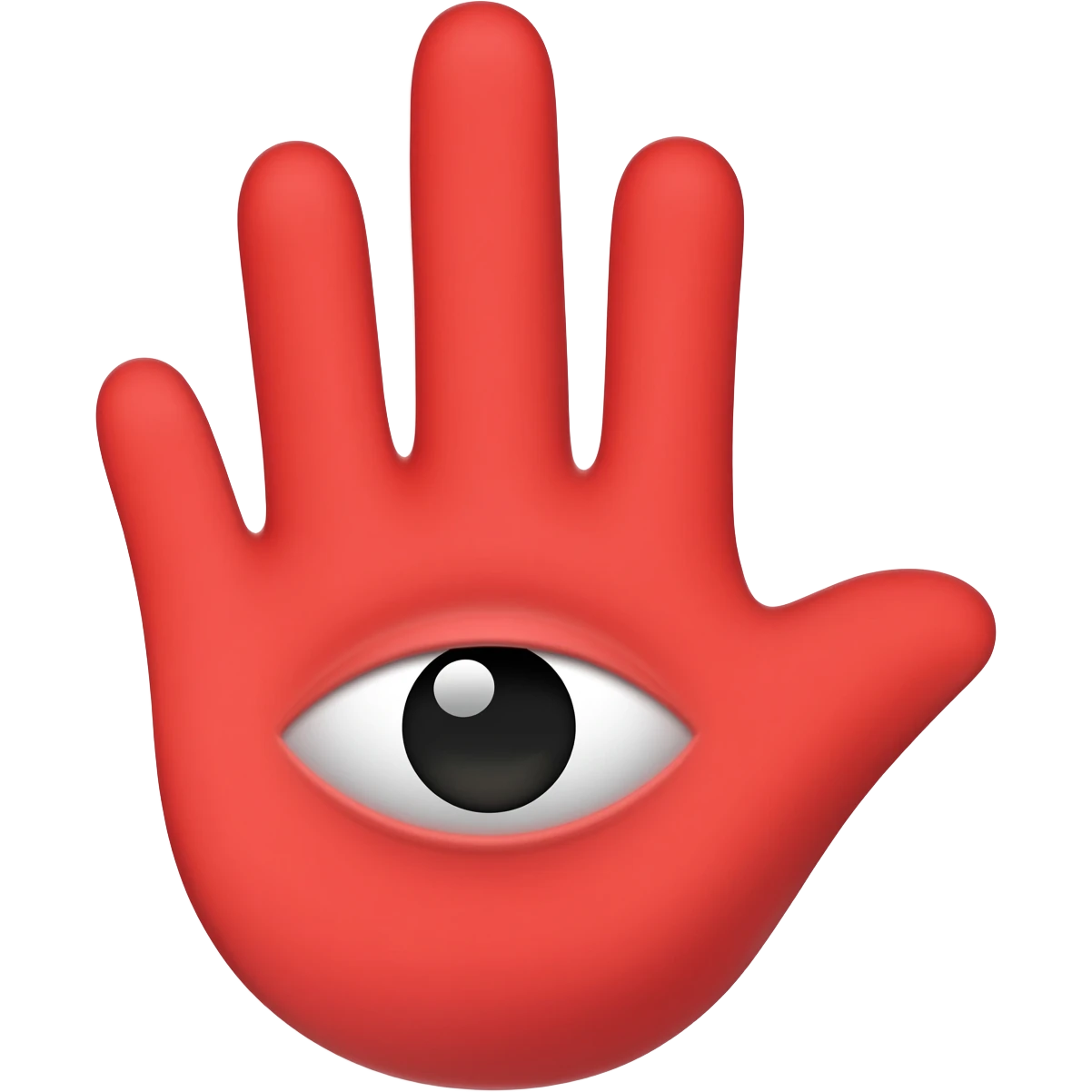 Red hamsa hand with eye emoji