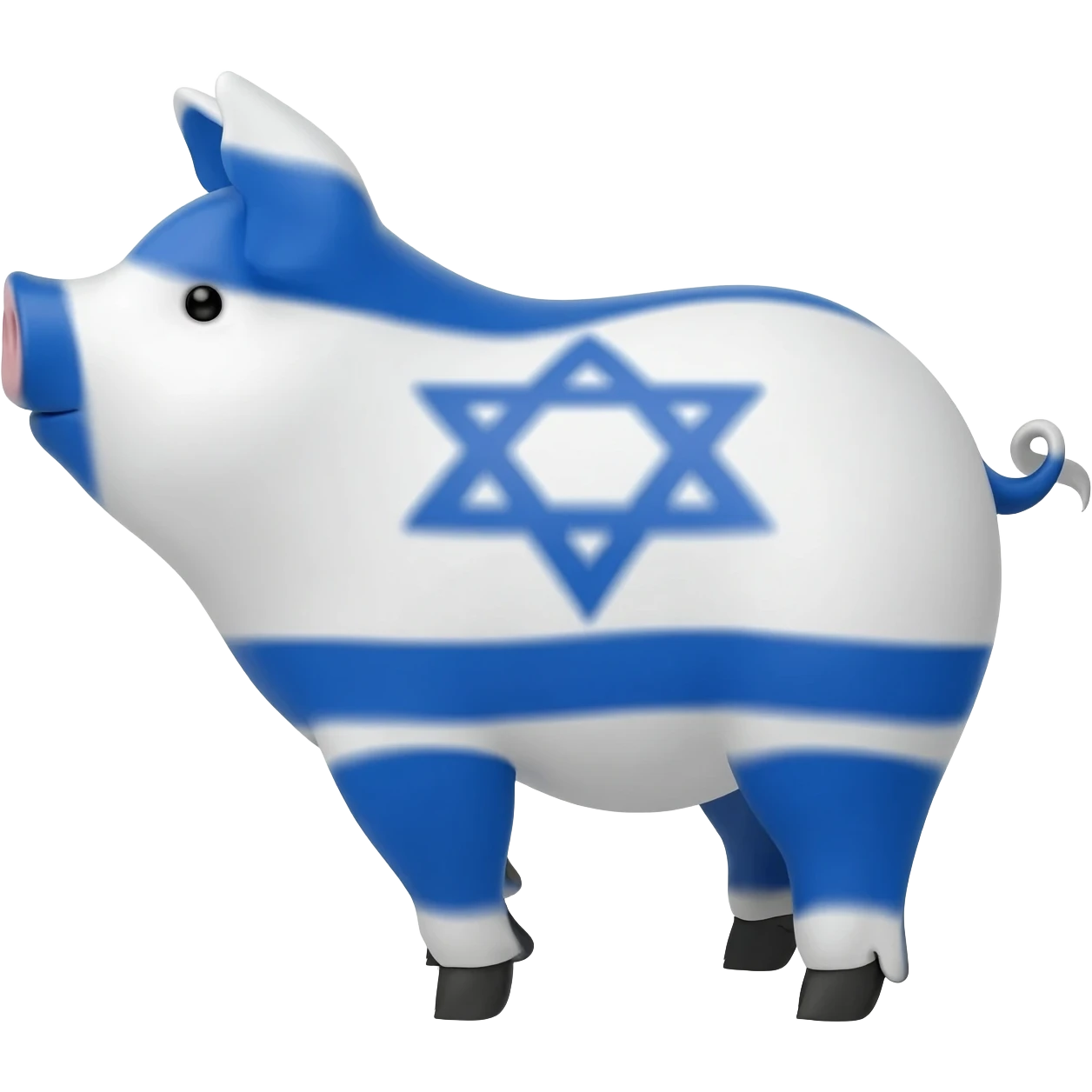 A pig with the colors of Israel  emoji