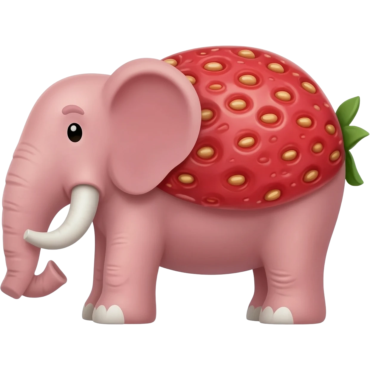 Strawberry elephant emoji