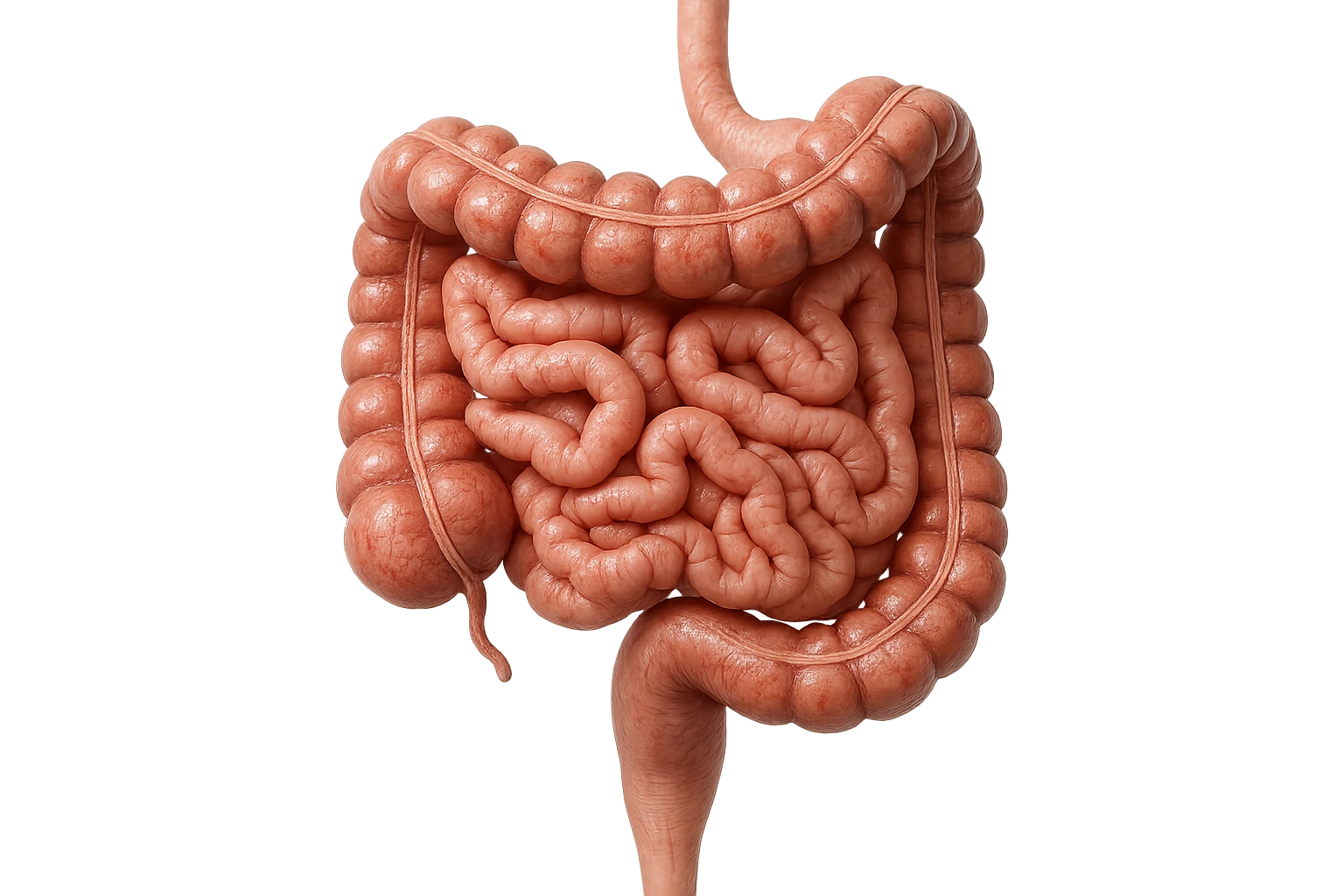 intestino umano anatomico realistico in salute, IPERREALISTICA 4K emoji
