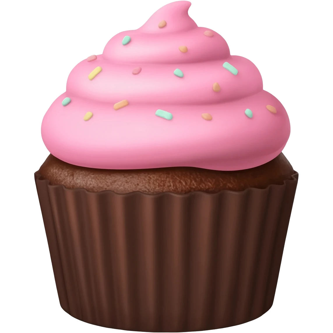 Cupcake with pink icing emoji