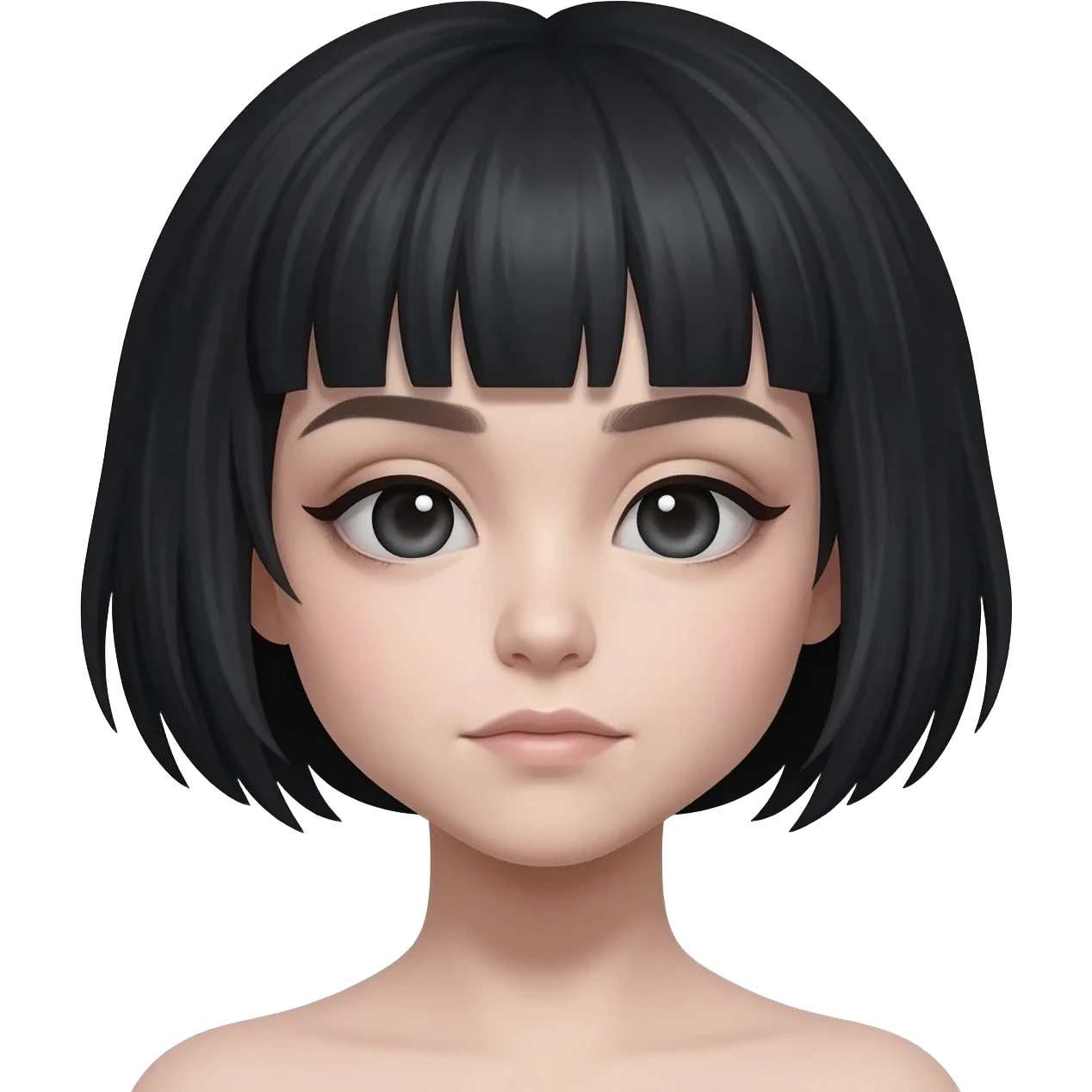 Короткостриженая эмо девушка emoji