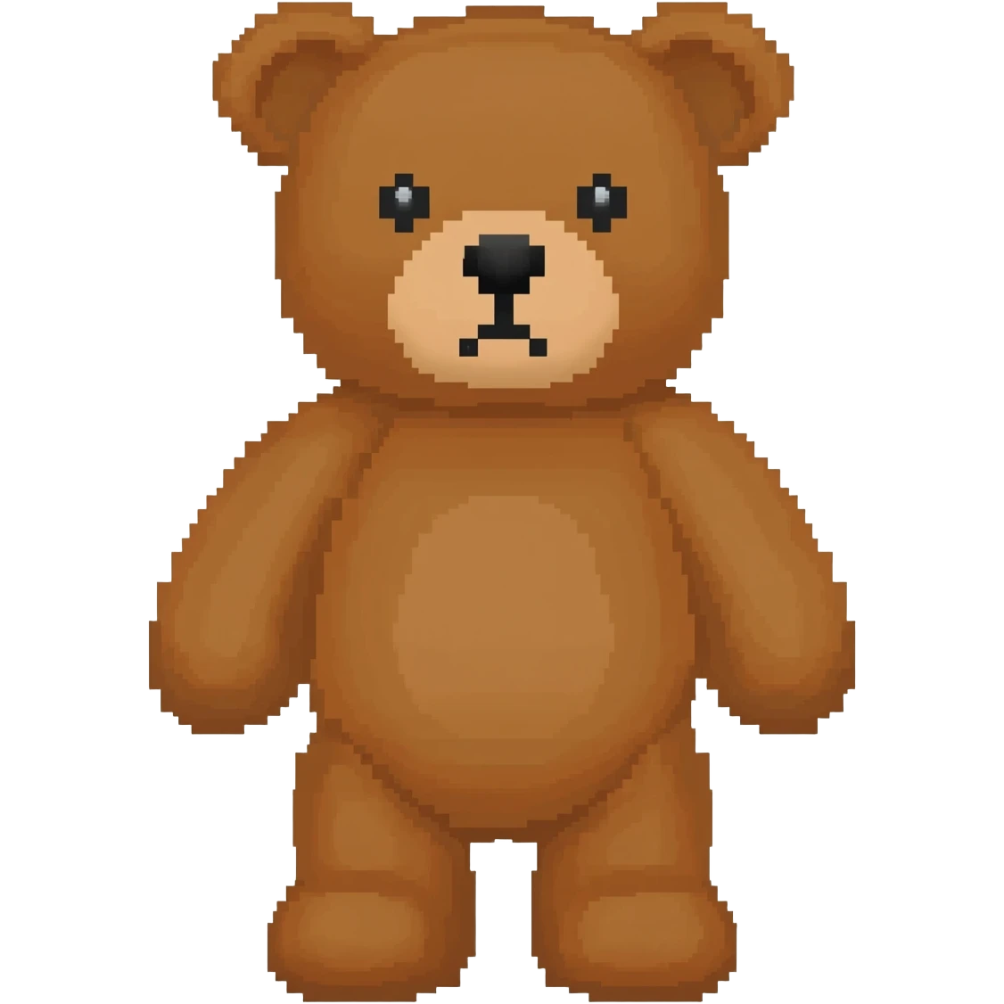 a 16 x 16 pixel art  teddy bear emoji