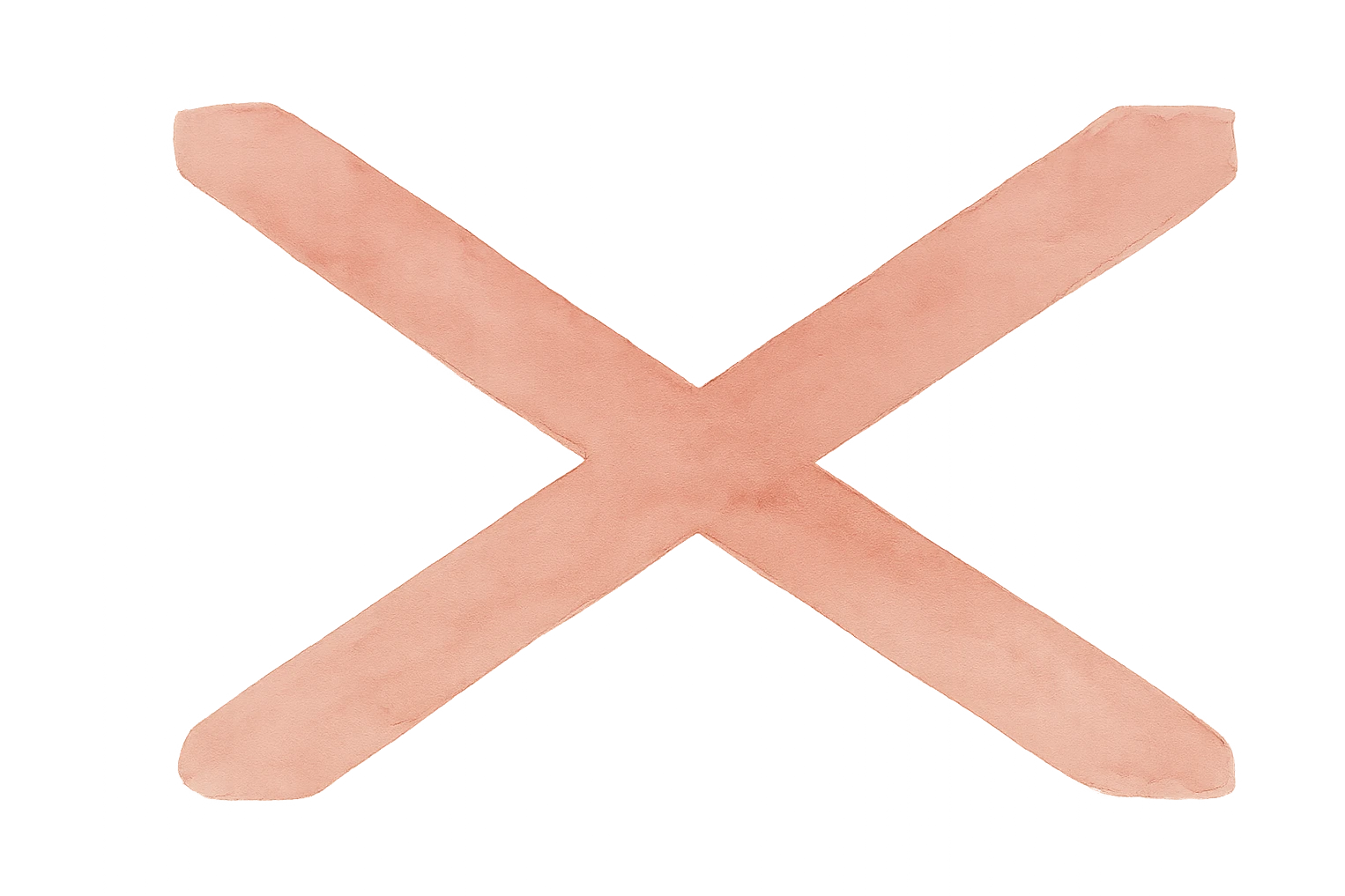 watercolor style flag of the cross of Saint Andrew, white background with red saltire cross, no text emoji