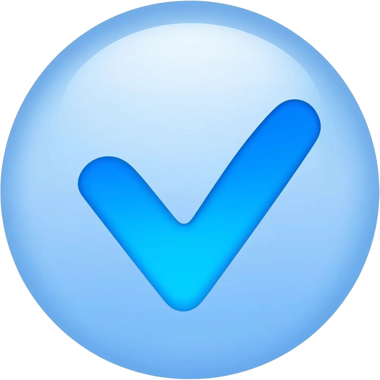 Blue tick emoji