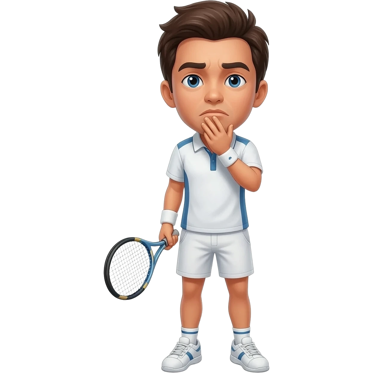 Tennis player choking emoji