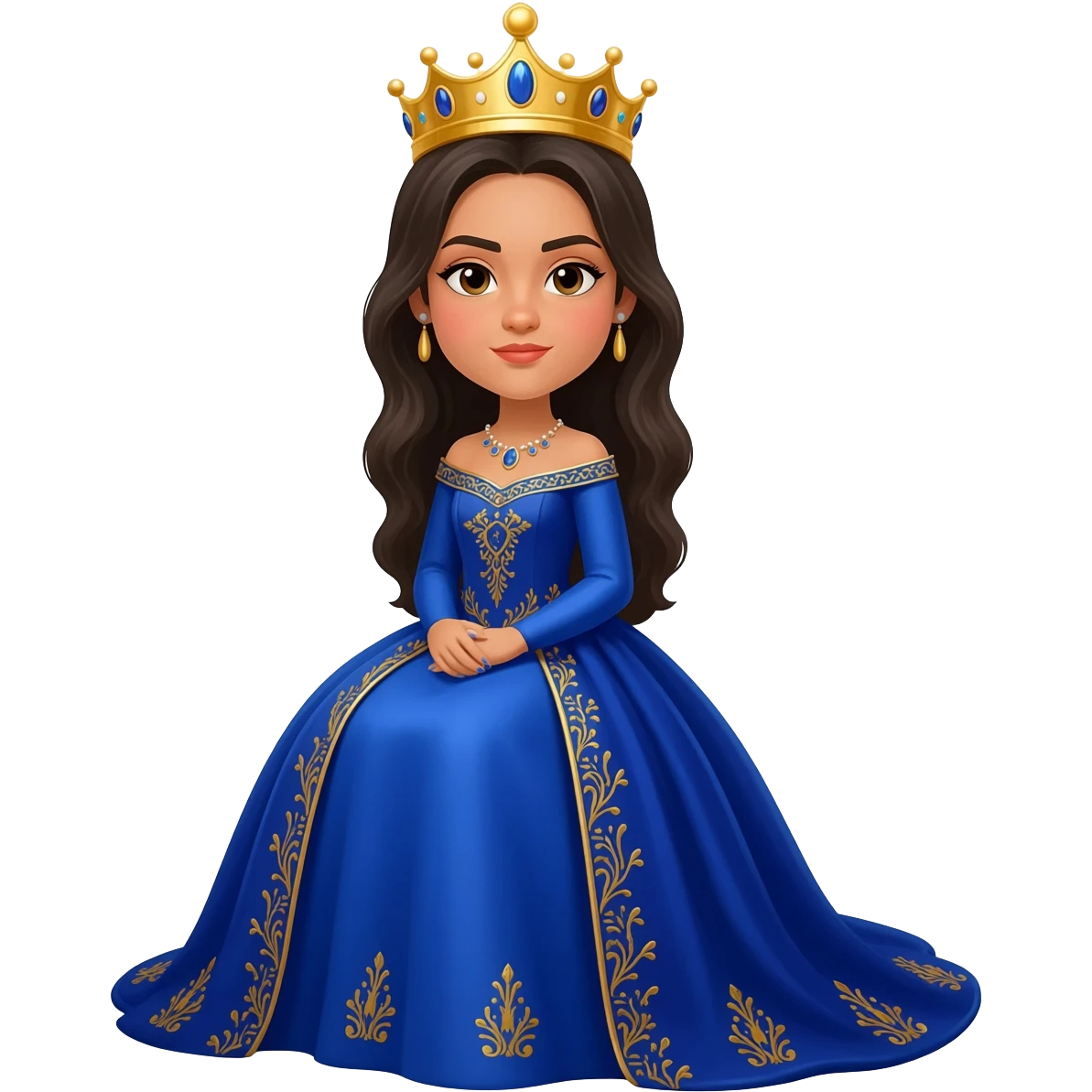 Latino queen with white skinL emoji