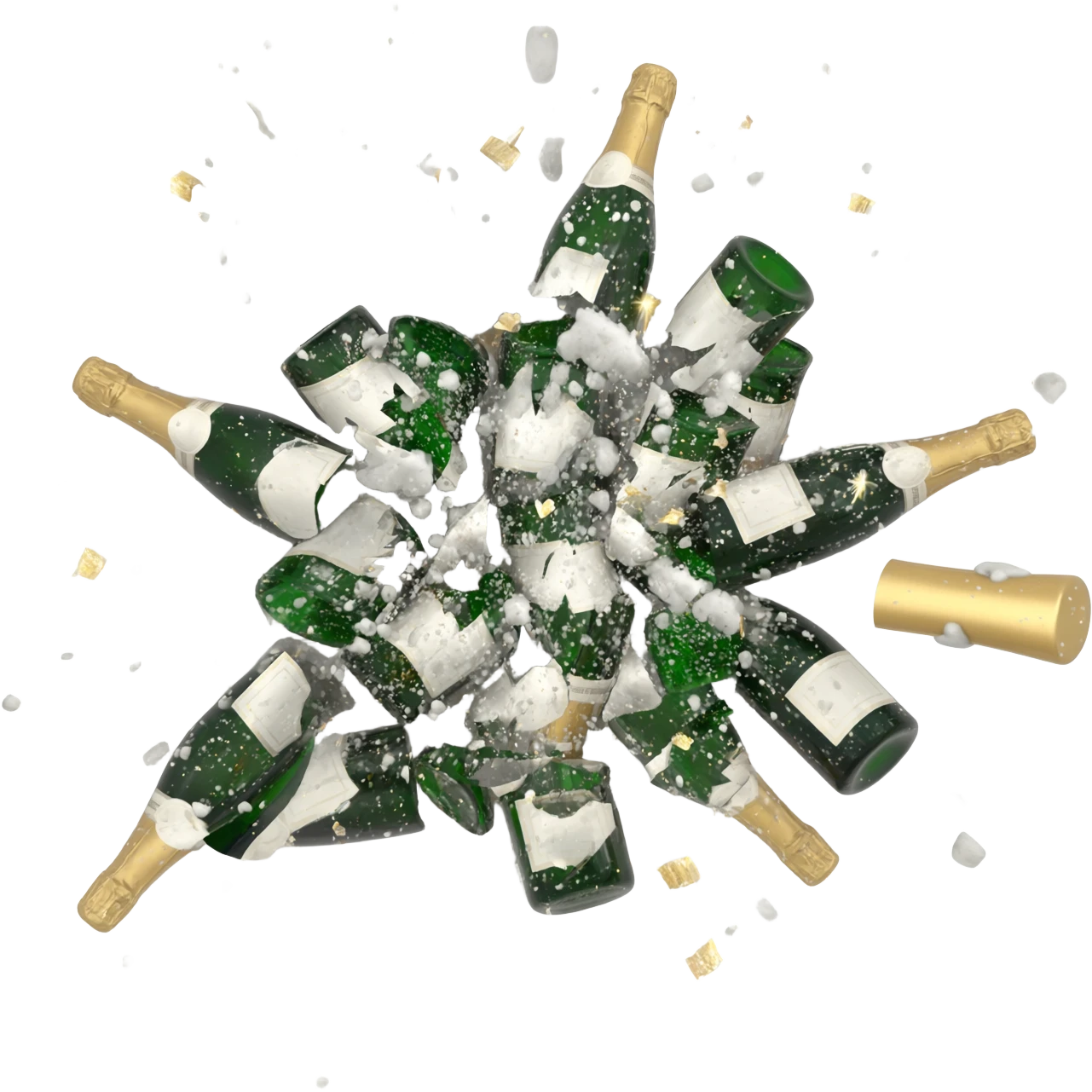 hundred bottles of champagne and you shoot it all over the walls emoji