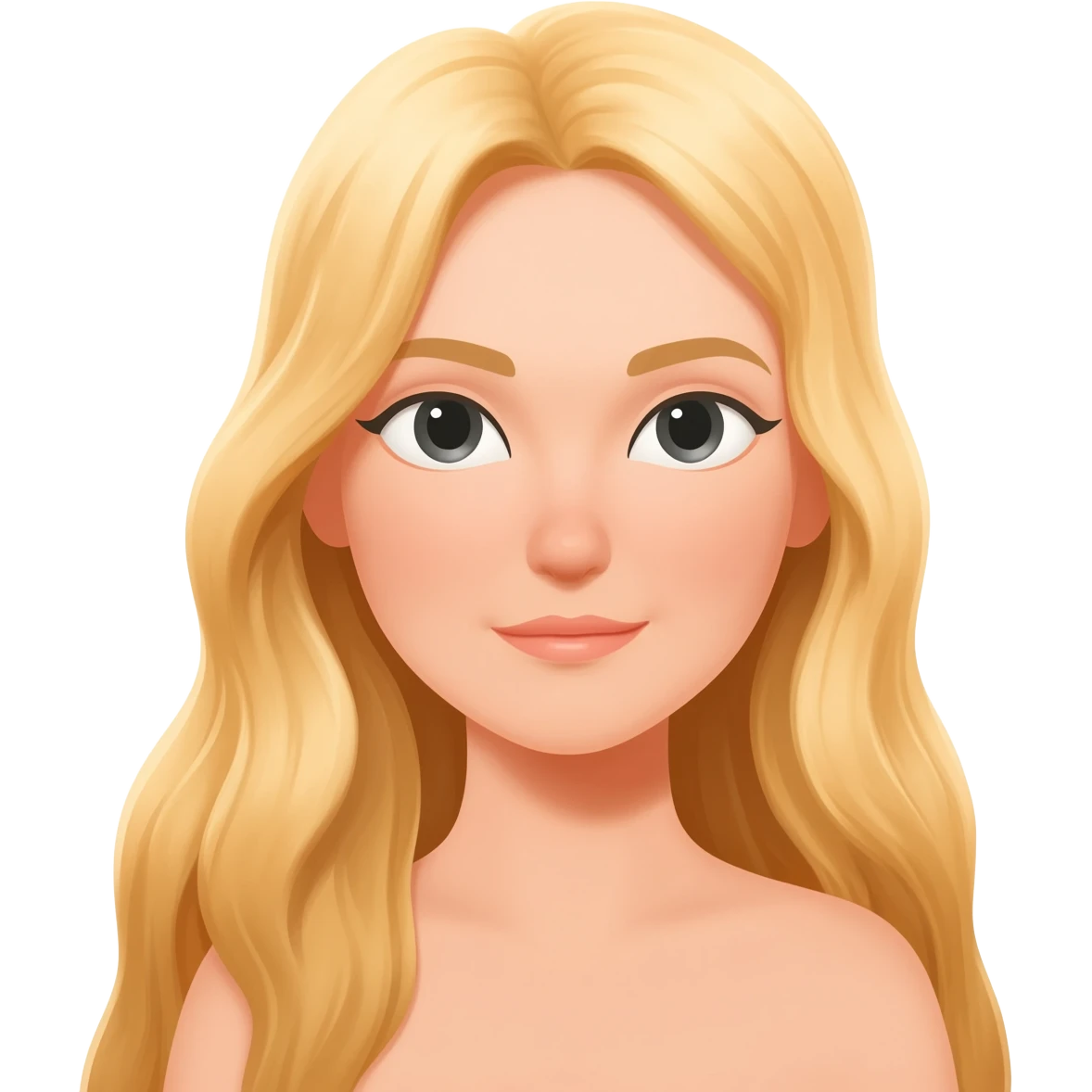 Long blonde hair female emoji