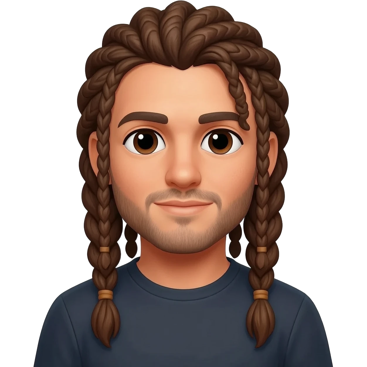 Braid brown men emoji