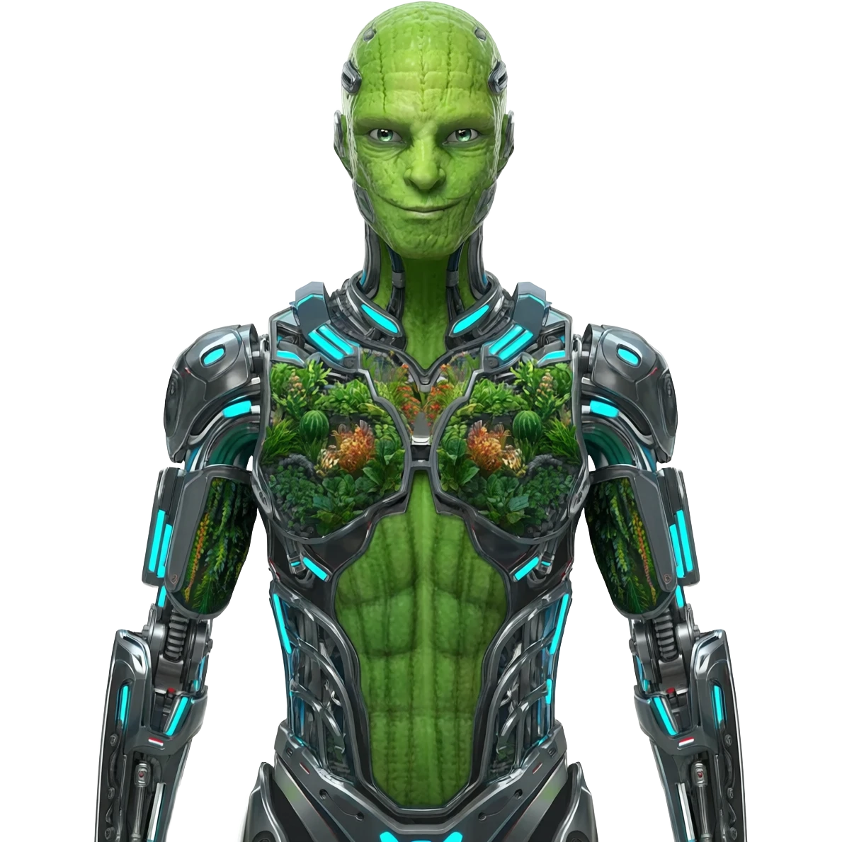 Modern Futuristic Cyborg-Vernid-Trico-species by LiLaiRa full body emoji