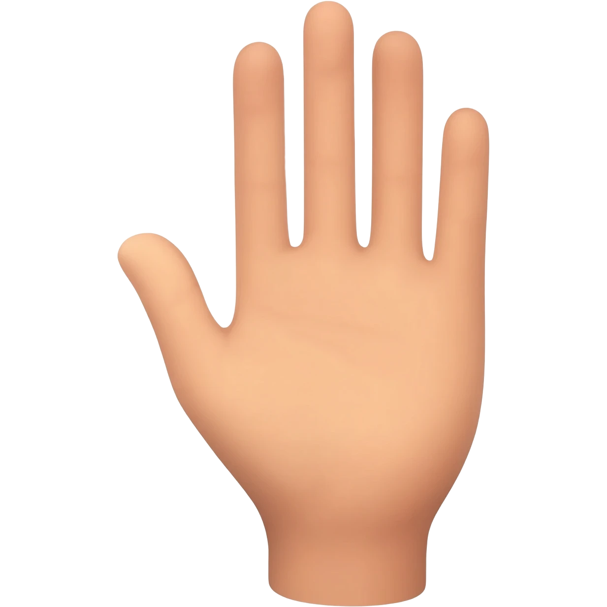 left hand missing the finger next to the pinky finger emoji