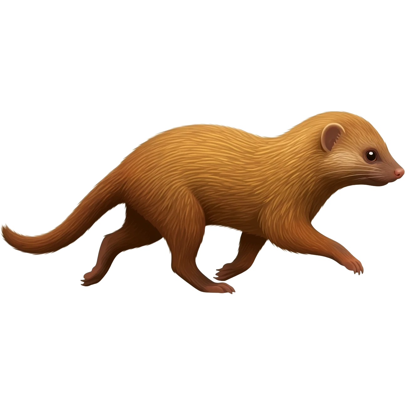 Create an emoji of a mongoose running emoji