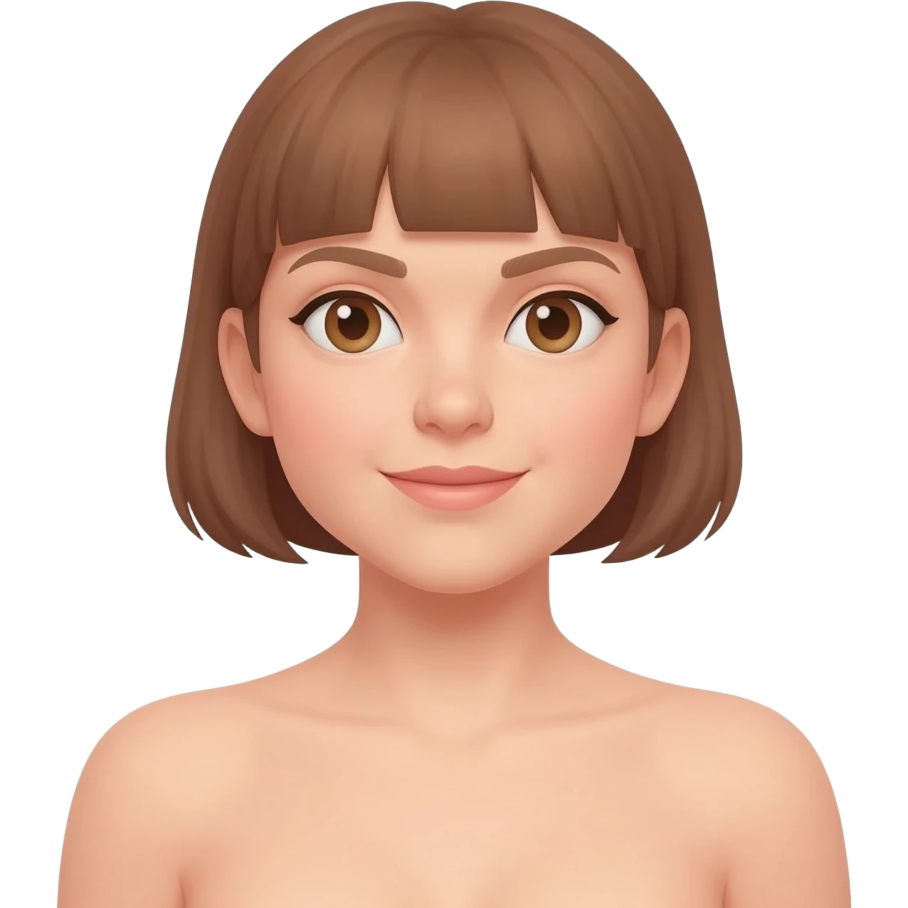 Naked woman showing pussy emoji