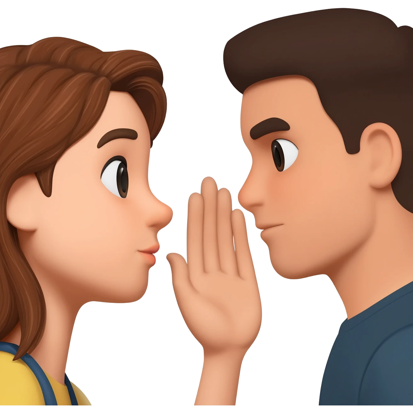 whispering in ear emoji