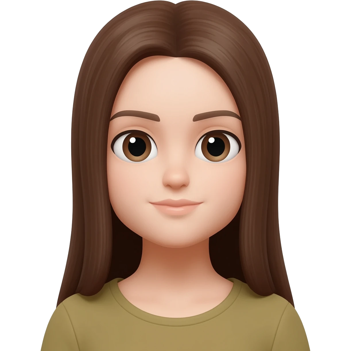 Chica con cabello liso emoji