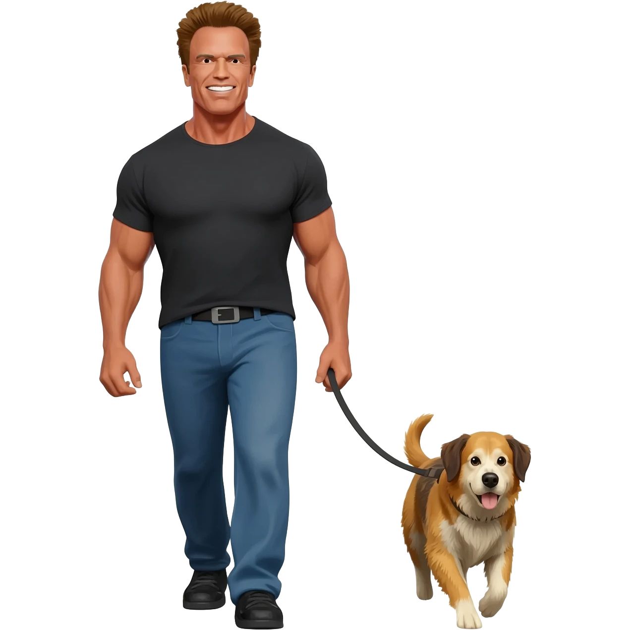 Arnold Schwarzenegger take out his dog emoji