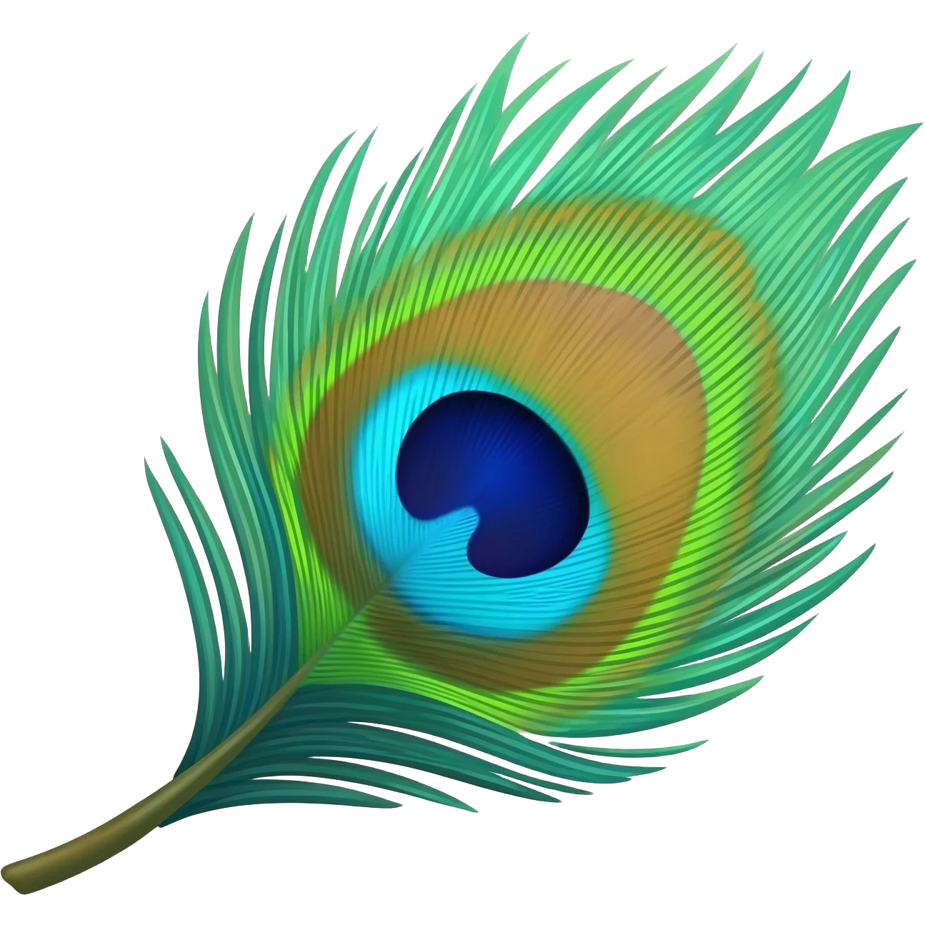Peacock feather emoji