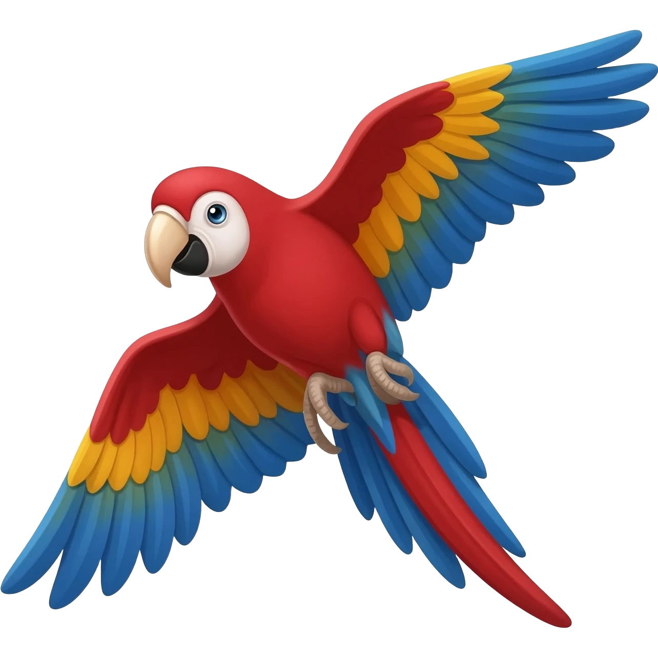 Arara vermelha voando emoji