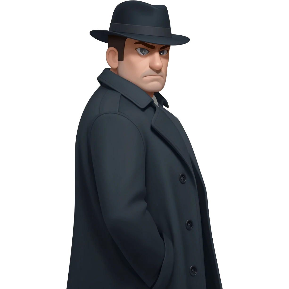 Suspicious man emoji