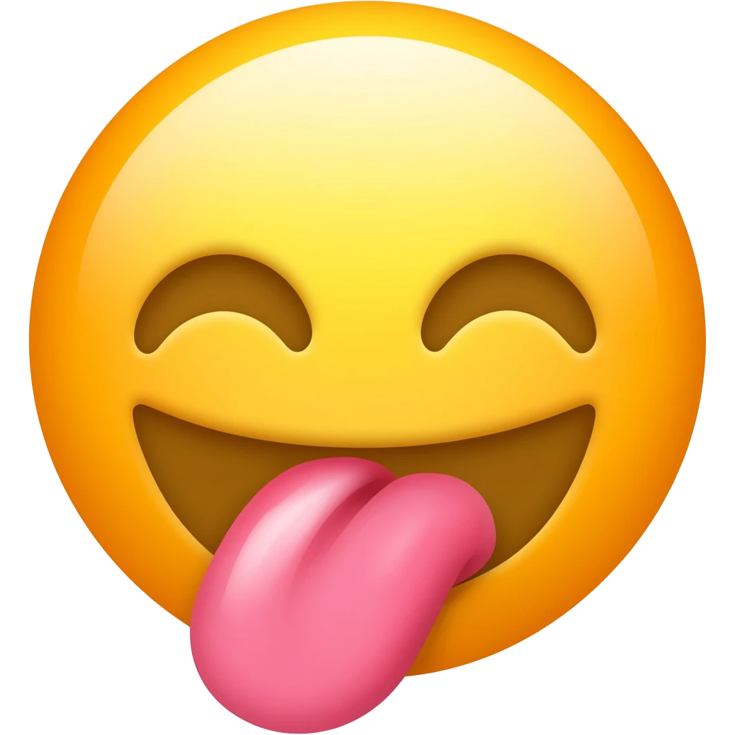 emoji con la lengua afuera por calor emoji