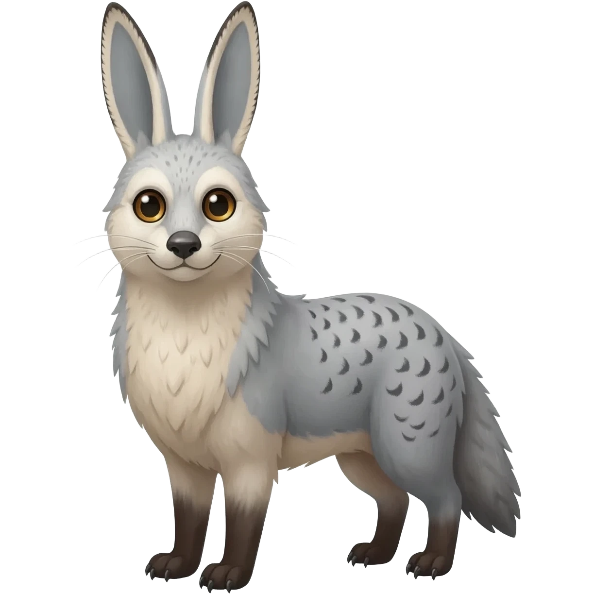 Ermine-Snowshoe-Hare-Arctic-Fox-Snowy-Owl-fusion-hybrid emoji