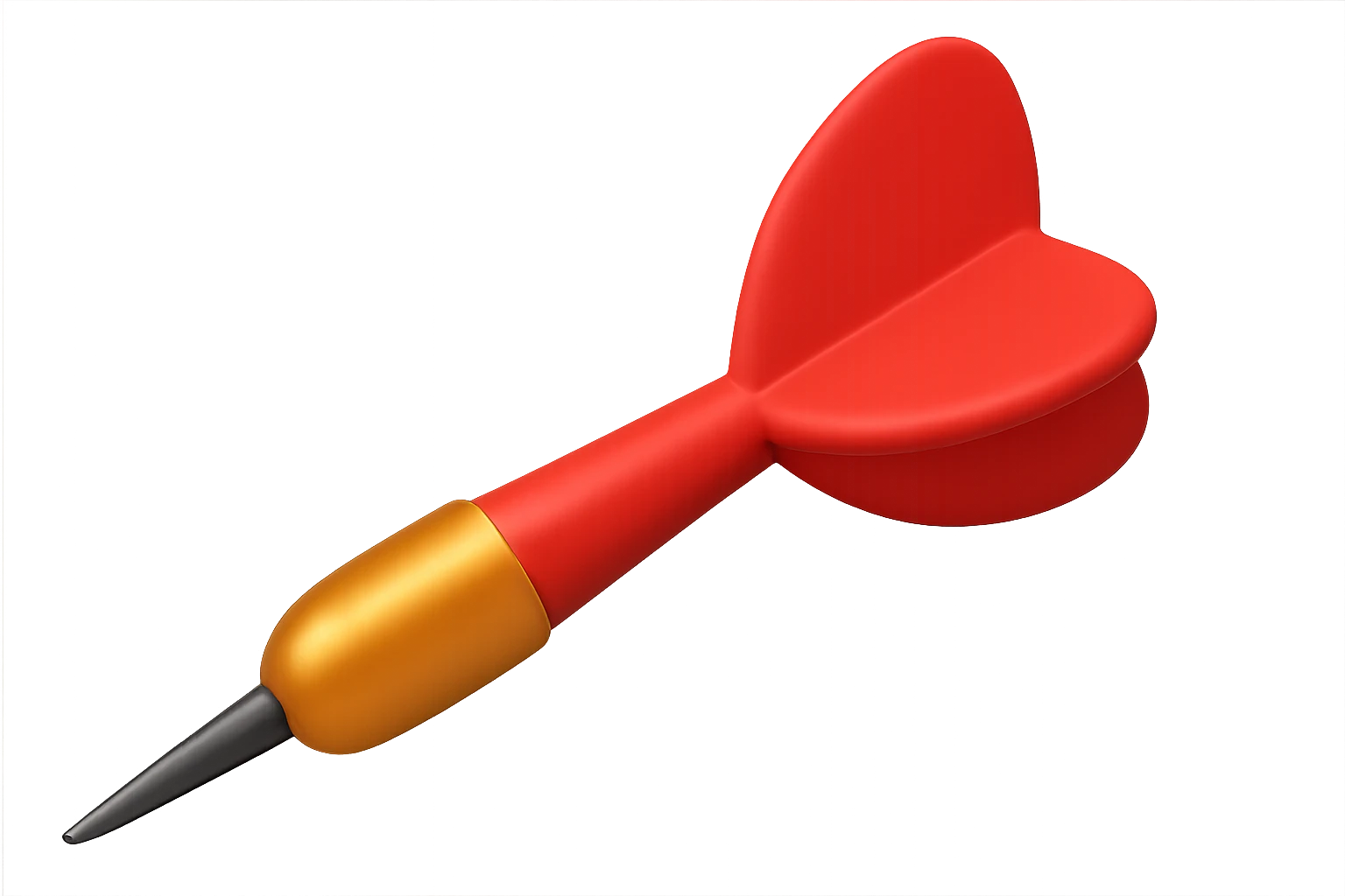 Isolate just the dart from the image, remove the target, keep the style consistent with the original, and maintain a transparent background. emoji
