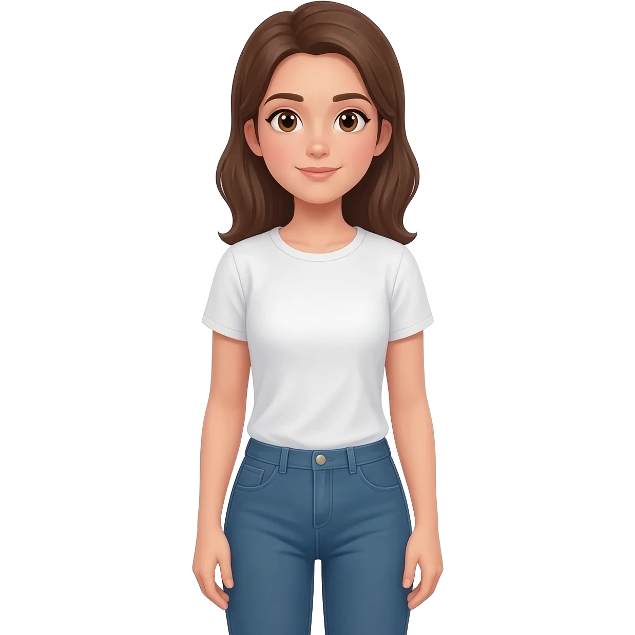 Mujer de 20 años, cuerpo completo. emoji