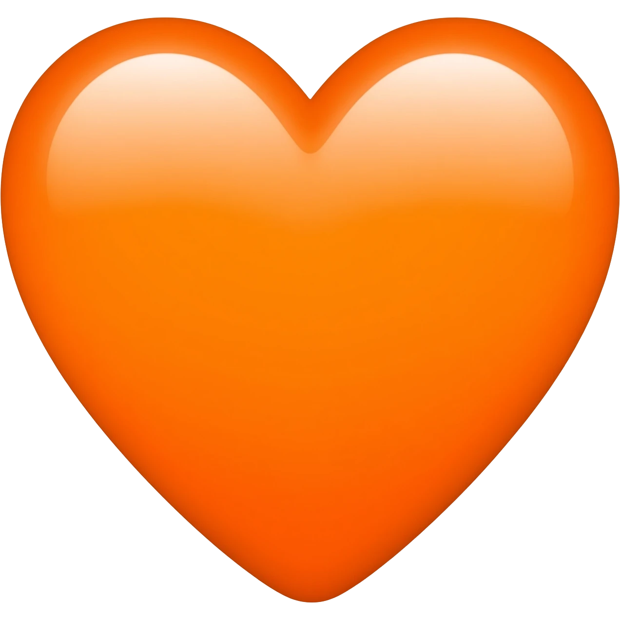 coração laranja emoji