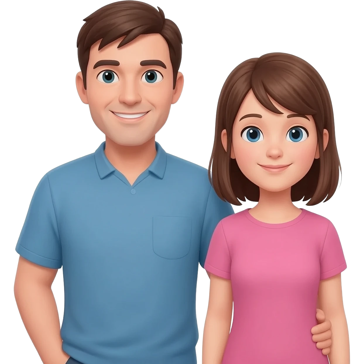 Papa mama and me as a girl brown hair I am taller than my mum a bit emoji