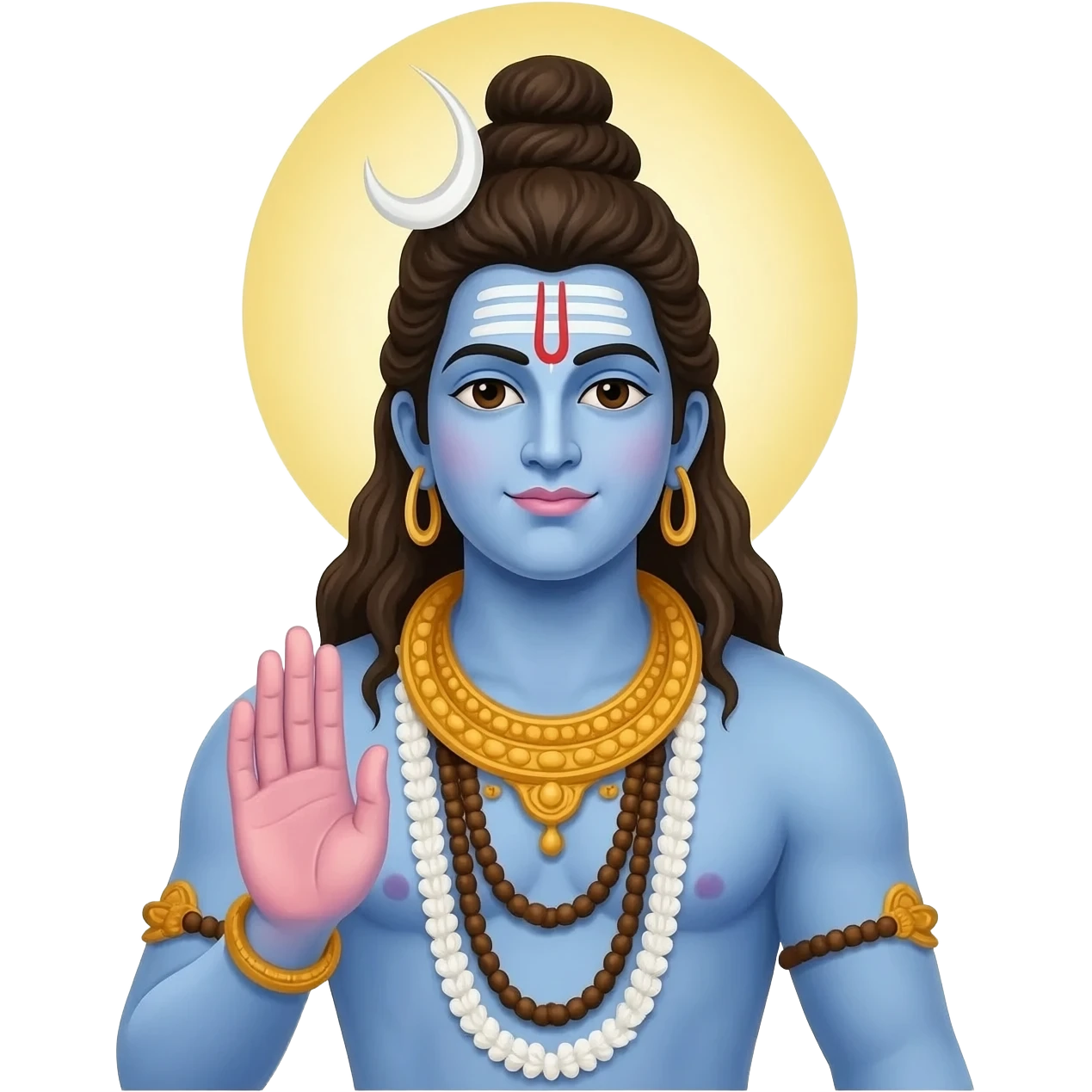 lord vishnu, no moon emoji