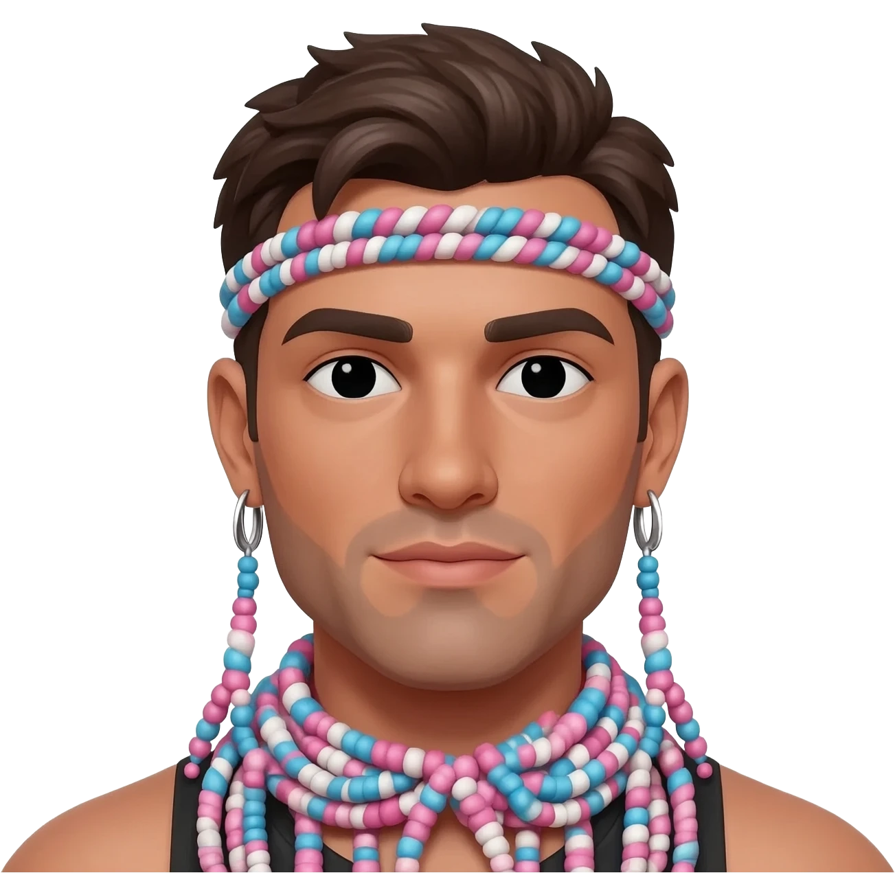 A trans guy with kandi emoji