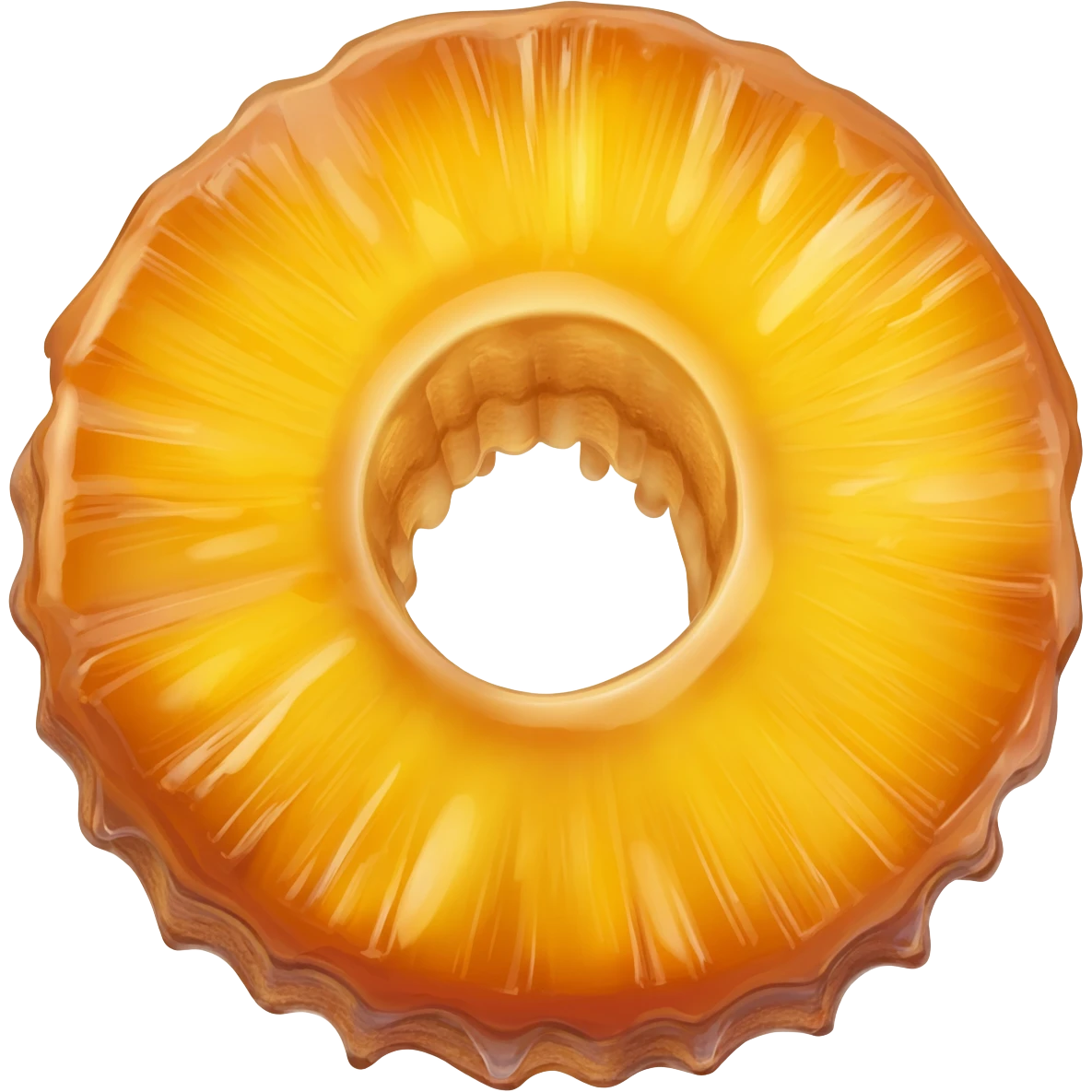 Pineapple upside-down cake emoji