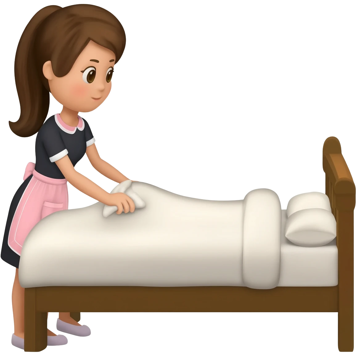 she is making the bed emoji