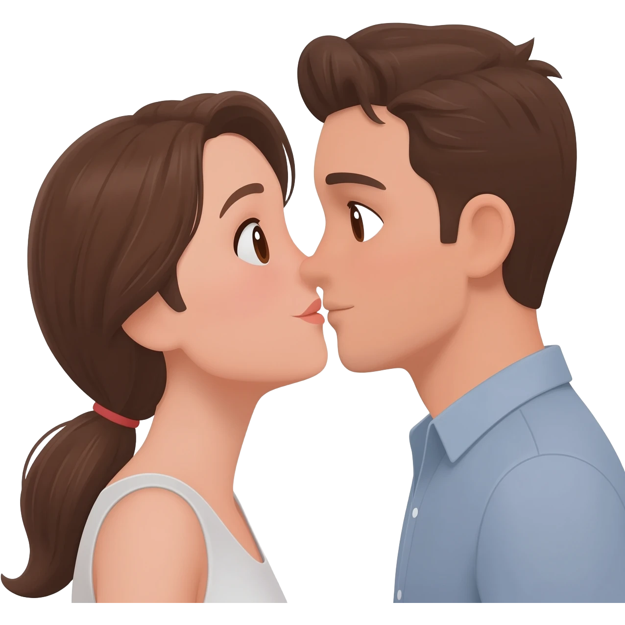 Couple kiss emoji