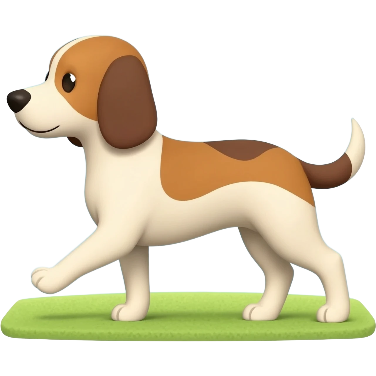 The dog is walking in the sun and is very hot emoji