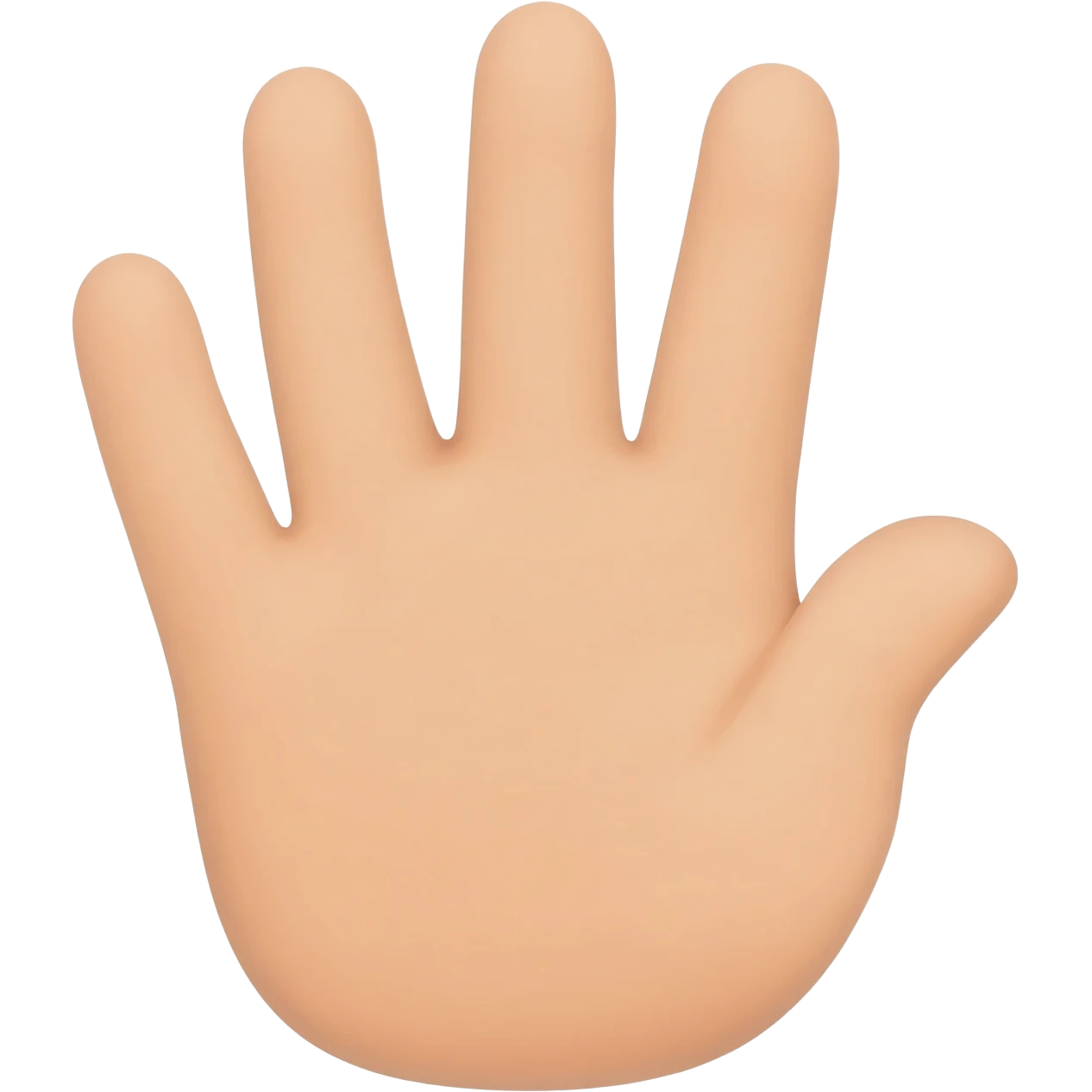Four finger hand emoji