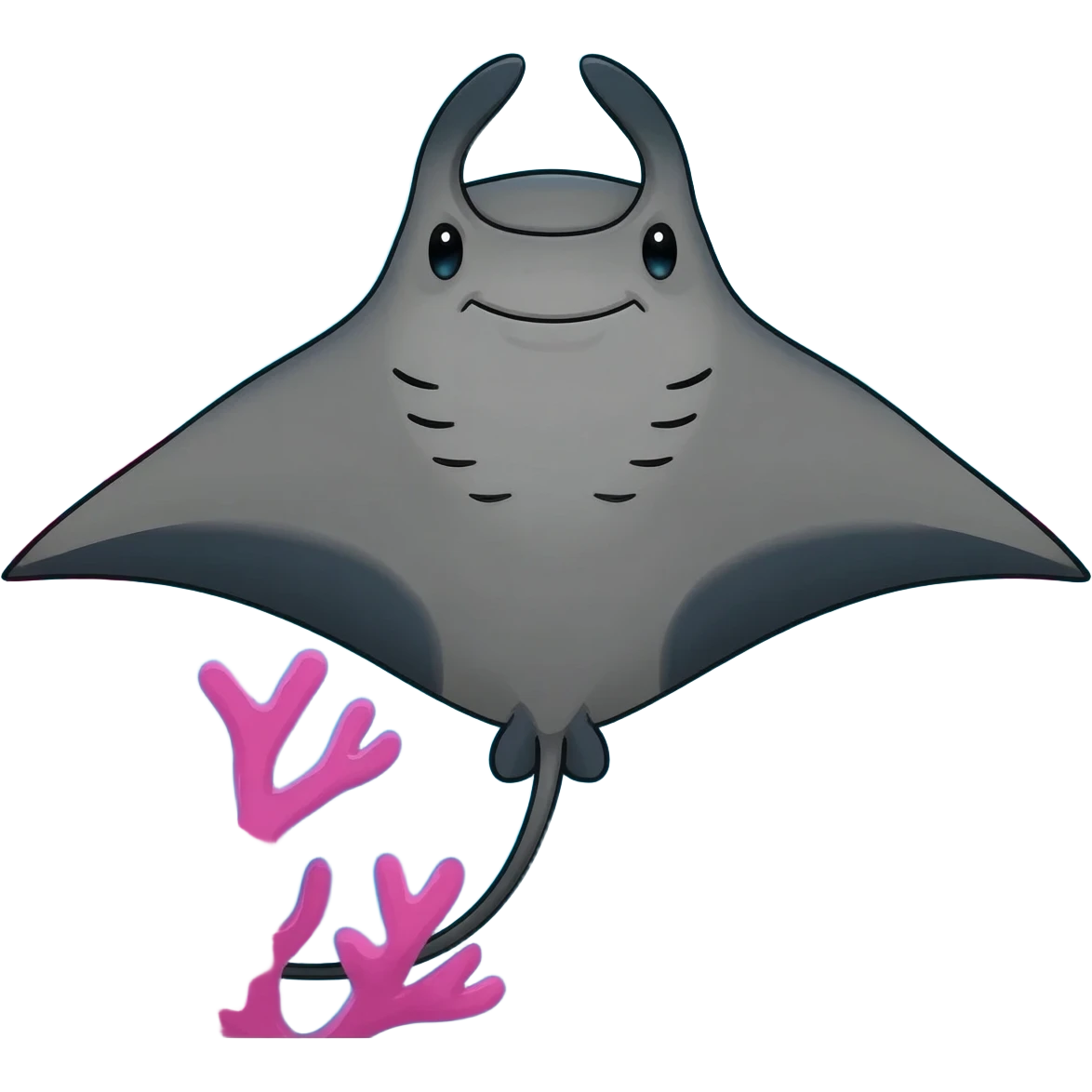 und diesen manta mit einem schönen Hintergrund emoji