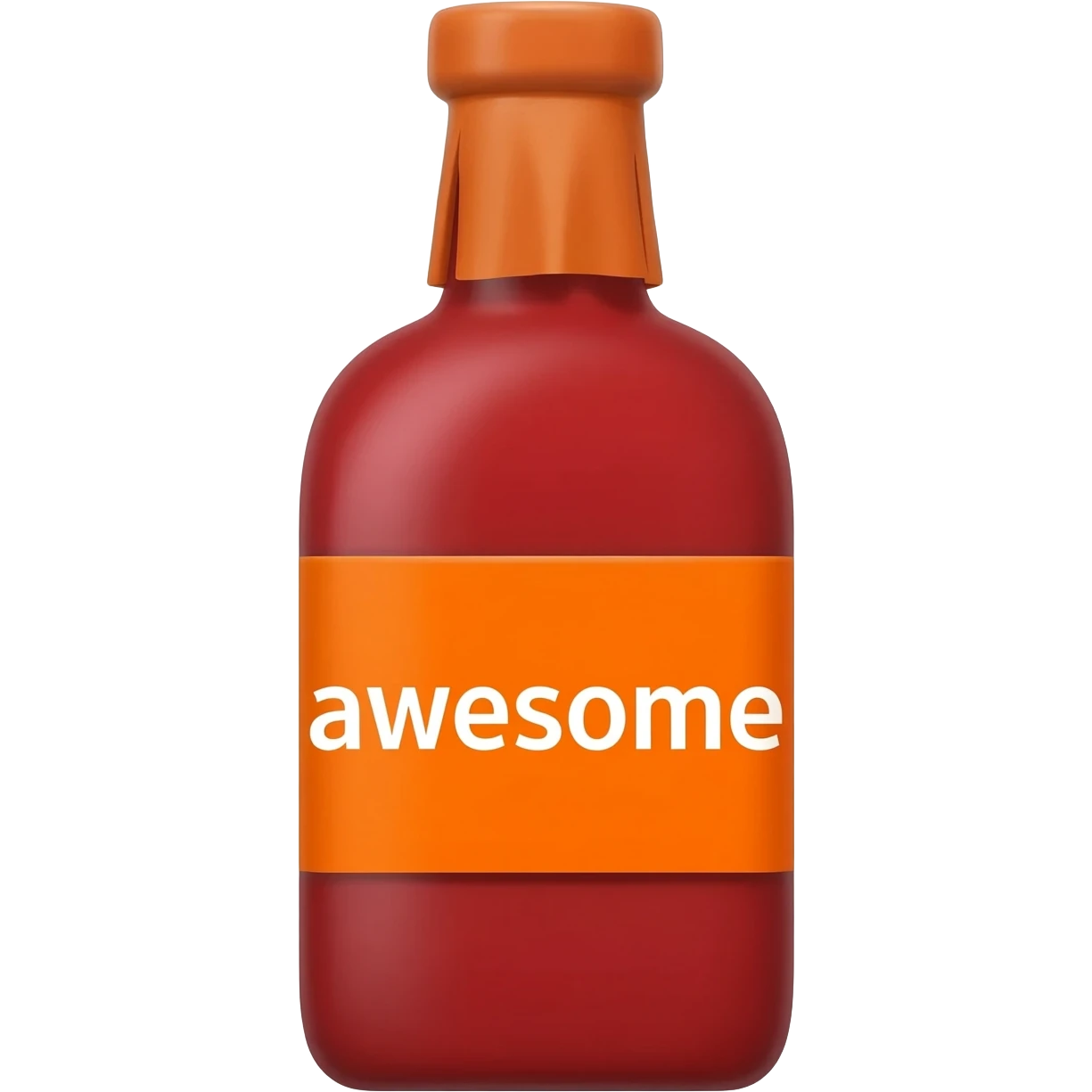 sauce bottle that says awesome on the label emoji