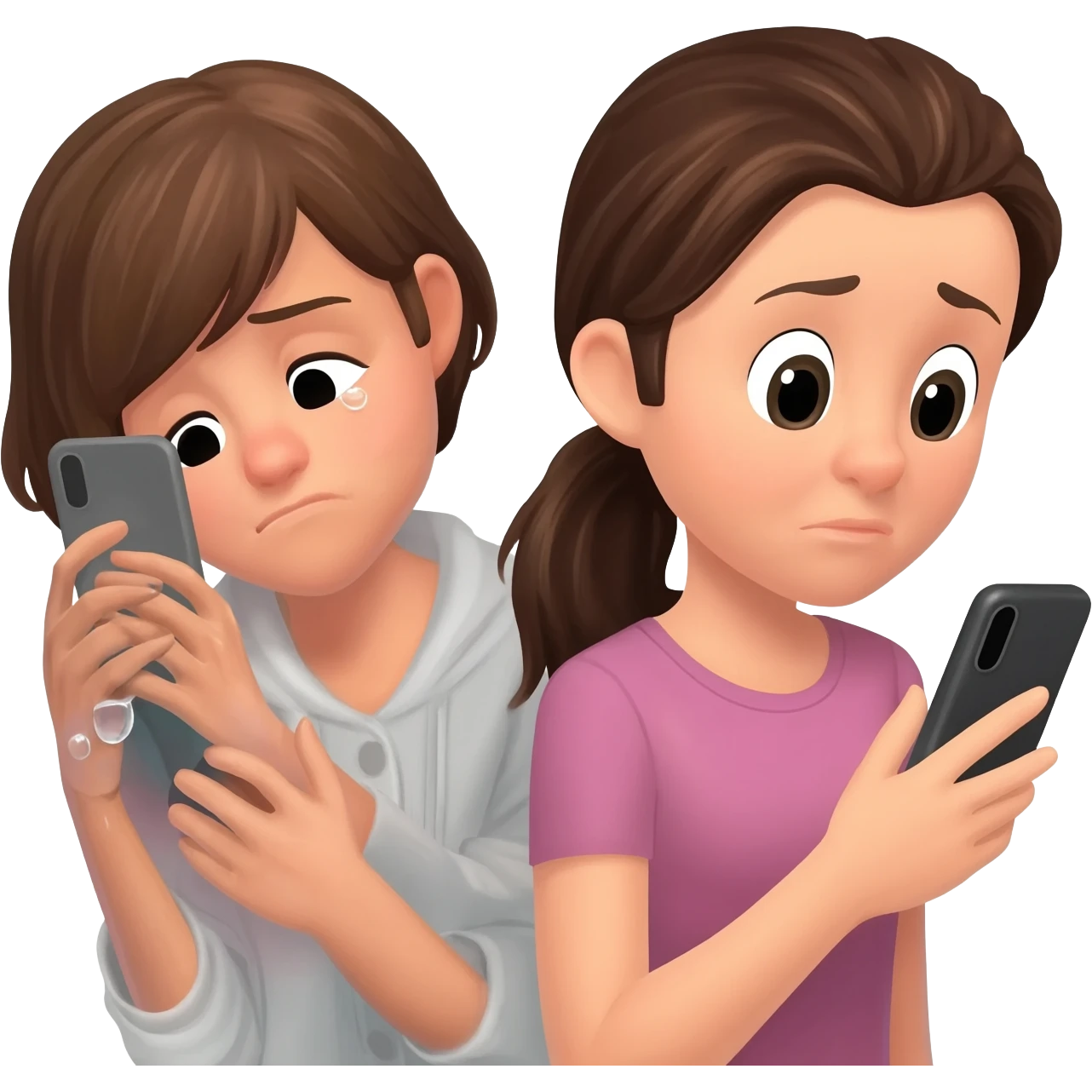 The girls cried as they packed and left in the early morning hours, each on their phones trying to find accommodations for the night emoji