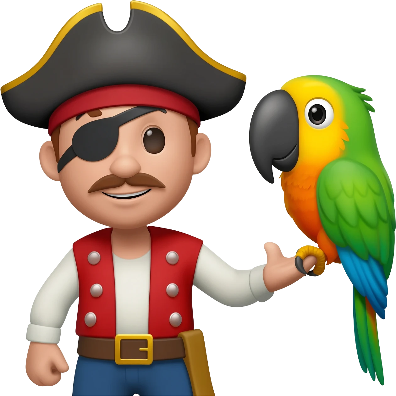 pirate and parrot emoji