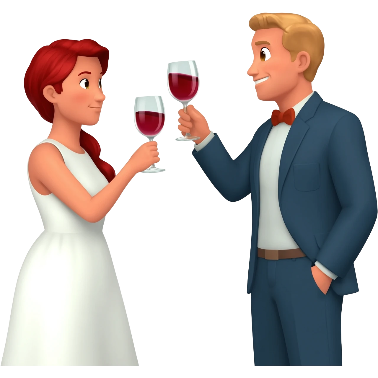 Toasting with two glasses of wine emoji