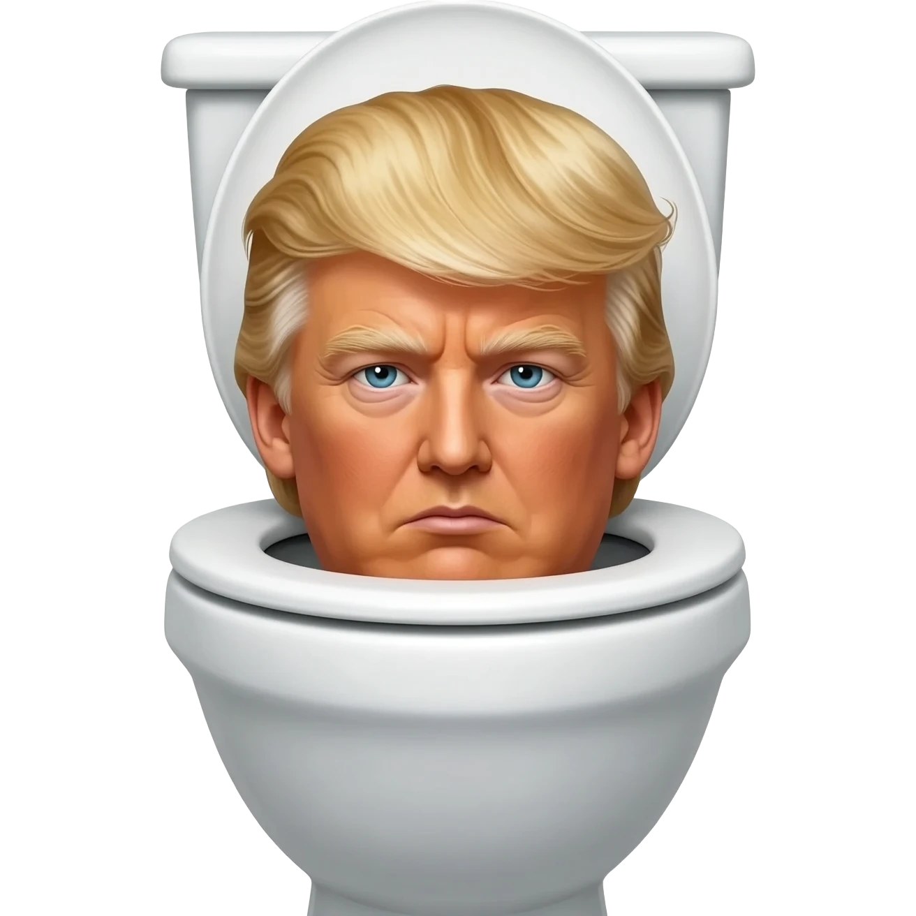 Donald Trump head in toilet emoji