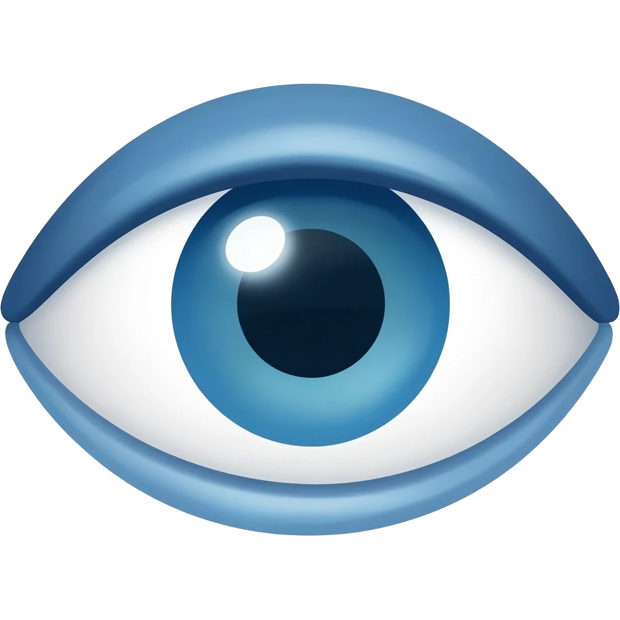 a single blue eye emoji